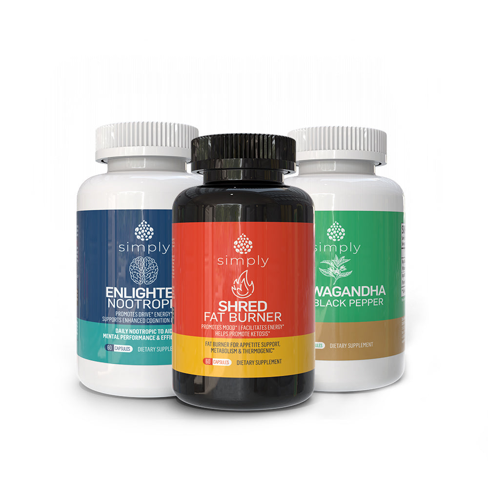 nootropics stack- Shred Fat burner, Enlighten Nootropic , Ashwagandha