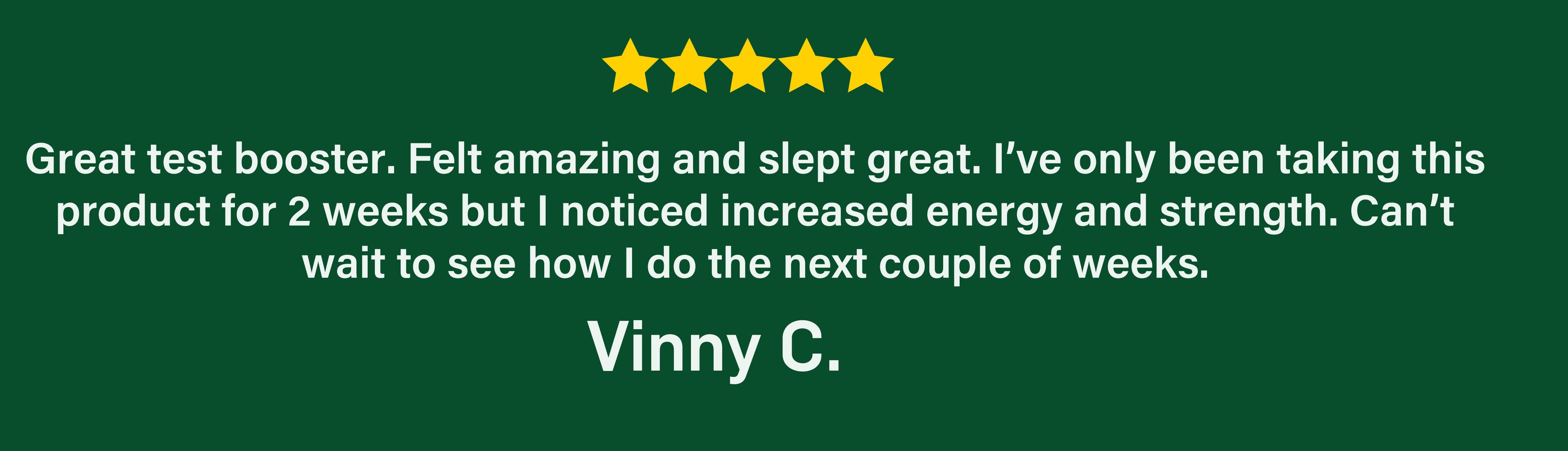 positive customer review from vinny