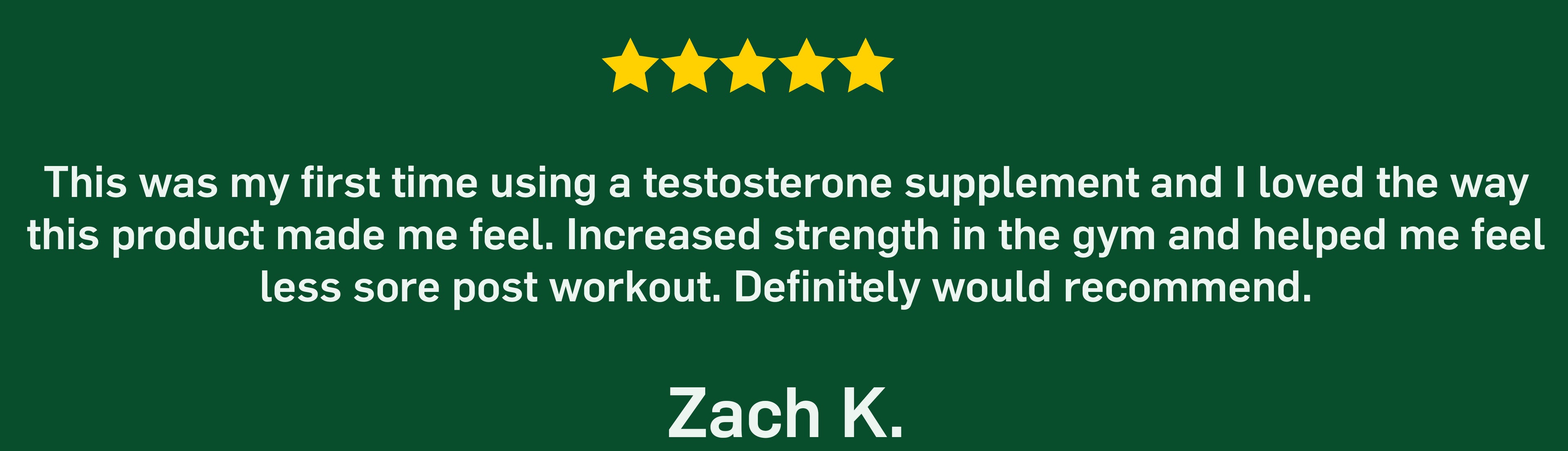 positive customer review from zach