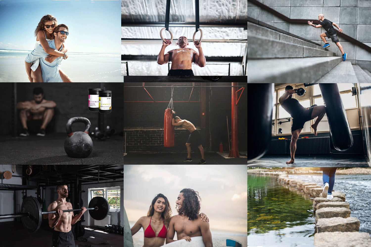People enjoying life being physically active