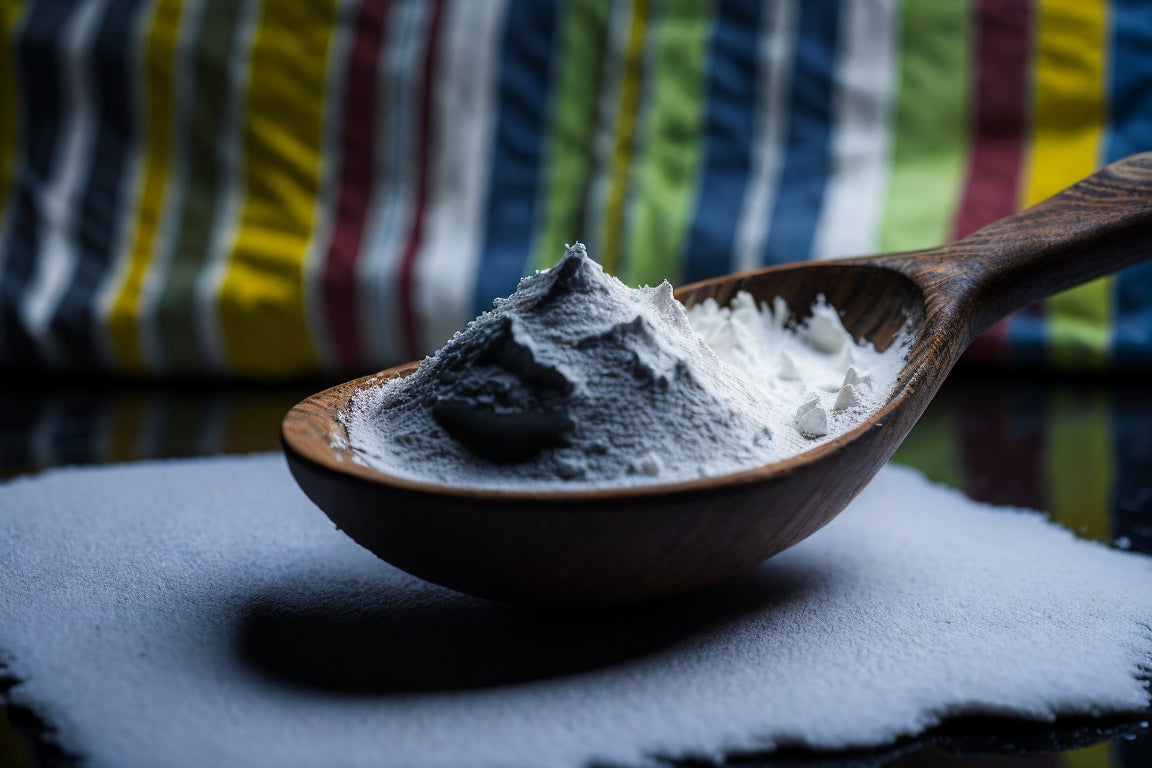 A scoop of bcaa or eaa powder delicately balanced