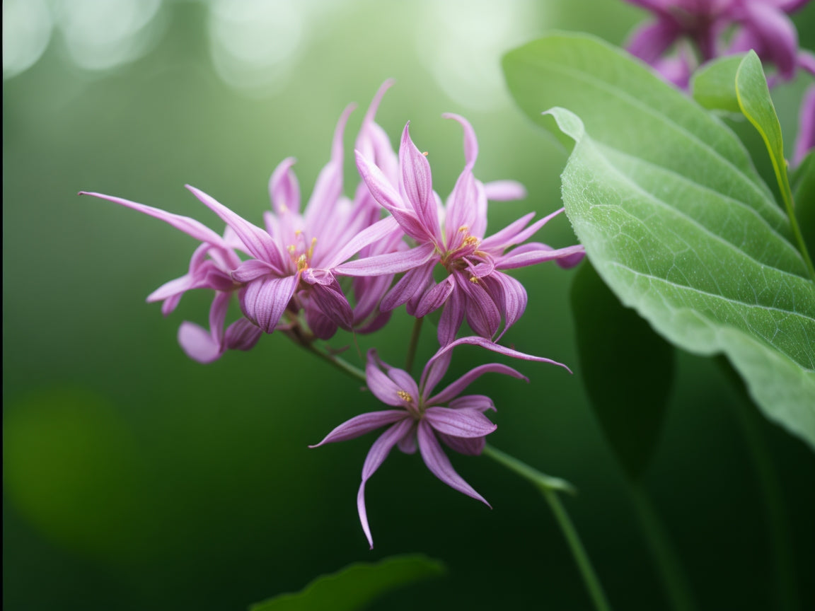 a close-up picture of horny goat weed