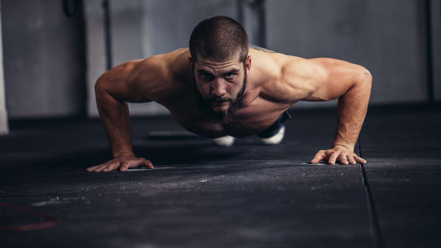 Push-ups on training