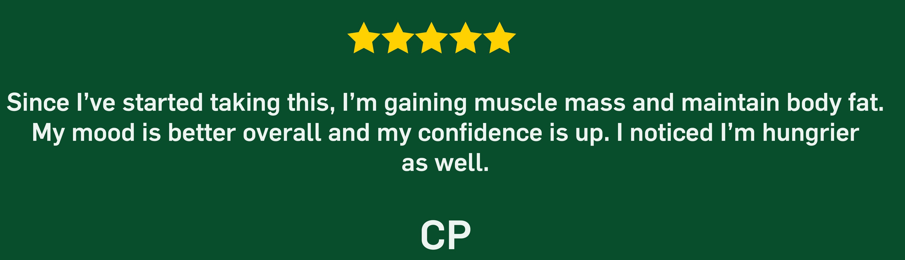positive customer review from CP