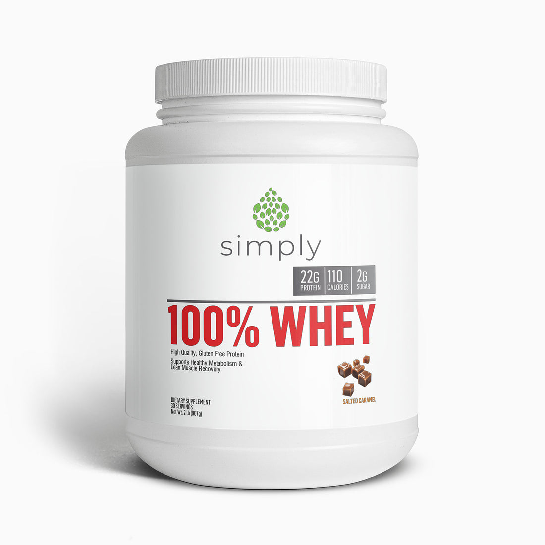 Simply Supplements Whey Protein Salty Caramel Flavor